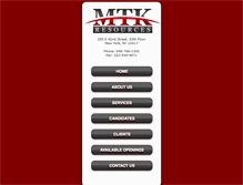 Tablet Screenshot of mtkstaff.com